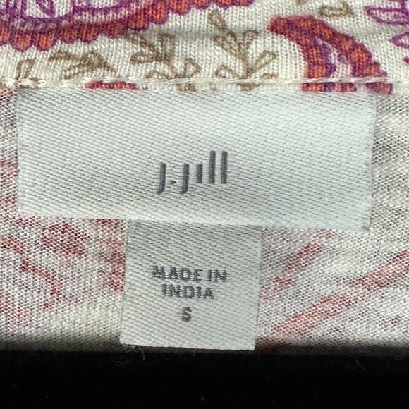J Jill Dress Womens Small Pink Paisley Pockets Stretch Comfort Beach Boho Preppy - Picture 7 of 13